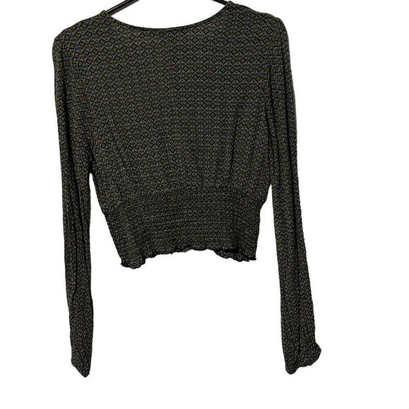 Gypsies & Moondust Cropped Long Sleeve Blouse Size L - Picture 5 of 6